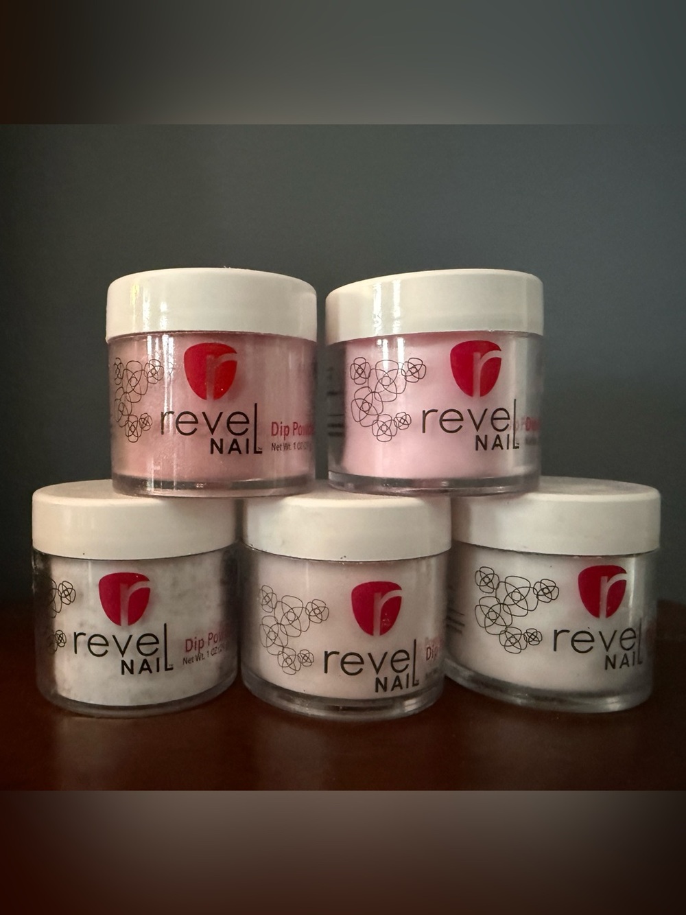 Revel Nail Dip Powder Set — Soft Pink & Whites